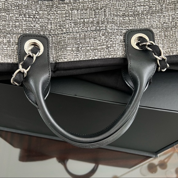 Chanel Canvas Large Deauville Charcoal Tote - Picture 9 of 16